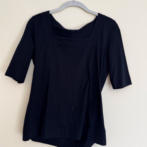 Akris Punto - Black Square Neck Women's Top - 10 - Picture 4 of 7